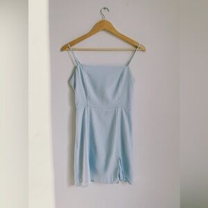 Aritzia Sunday Best Chiara Pastel Blue Mini Dress